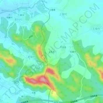 上五岛地形图、海拔、地势