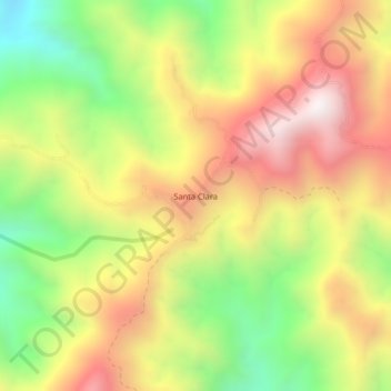 Santa Clara地形图、海拔、地势