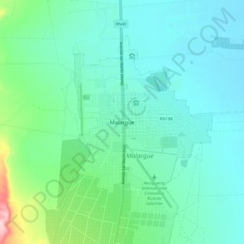 Malargüe地形图、海拔、地势