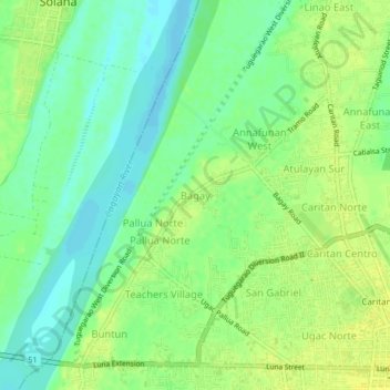 Bagay地形图、海拔、地势