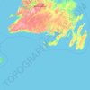 Saint-Pierre-et-Miquelon地形图、海拔、地势