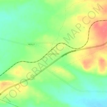 Senkobo地形图、海拔、地势