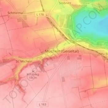 St. Ulrich地形图、海拔、地势