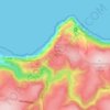 Countisbury地形图、海拔、地势