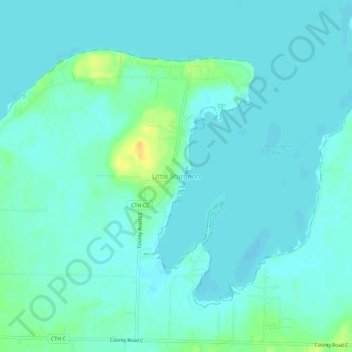 Little Sturgeon地形图、海拔、地势