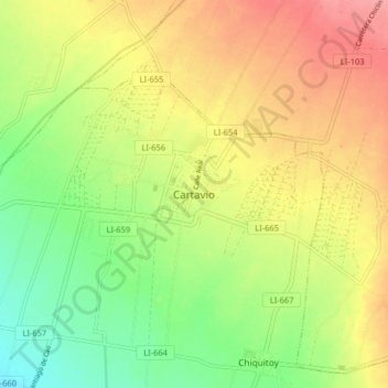 Cartavio地形图、海拔、地势