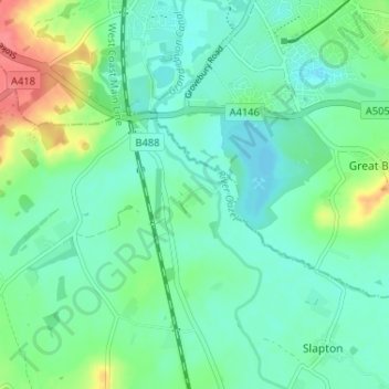 Grove地形图、海拔、地势