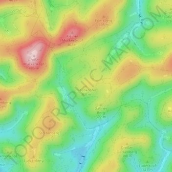 Totenköpfel地形图、海拔、地势