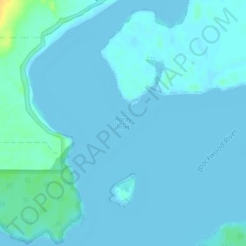 Hardy Inlet地形图、海拔、地势