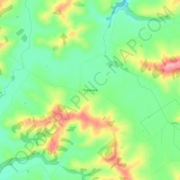 Tomarata地形图、海拔、地势