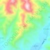 白草洼山地形图、海拔、地势
