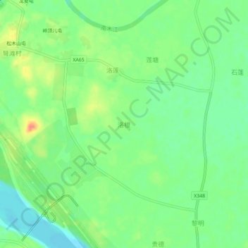 洛根地形图、海拔、地势