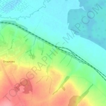 Катунино地形图、海拔、地势