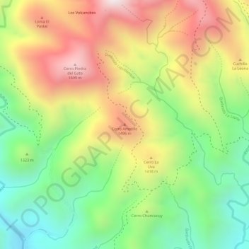 Cerro Amatillo地形图、海拔、地势