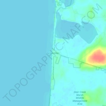 Rainbow Shores地形图、海拔、地势