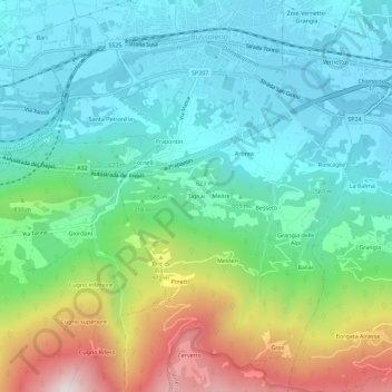 Tignai地形图、海拔、地势