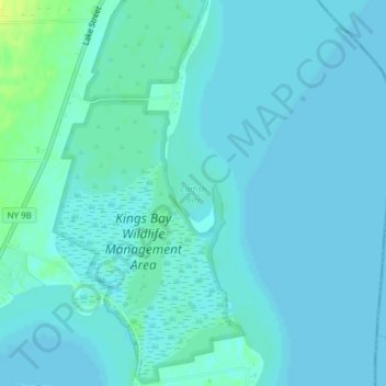 Catfish Bay地形图、海拔、地势