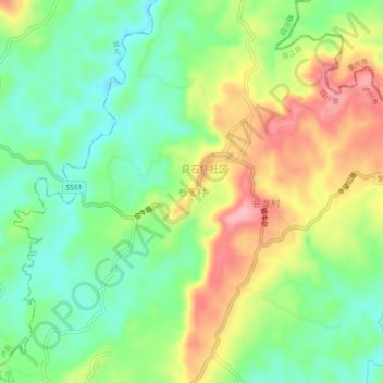 参宝村地形图、海拔、地势