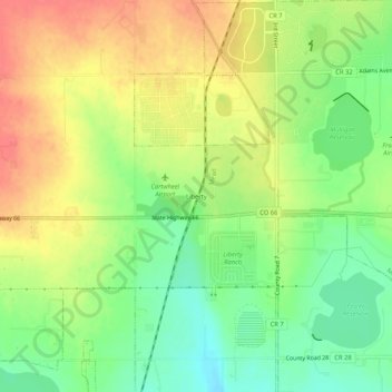 Liberty地形图、海拔、地势