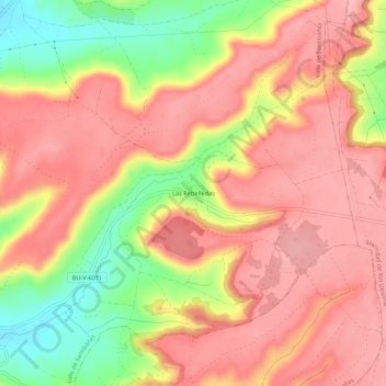 Las Rebolledas地形图、海拔、地势