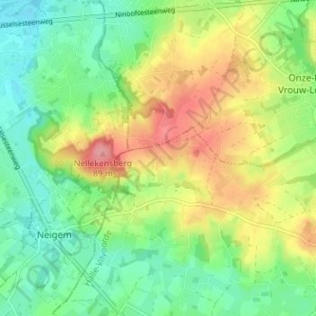 Woestijn地形图、海拔、地势