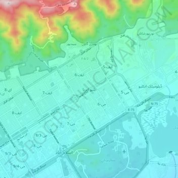 Blue Area地形图、海拔、地势