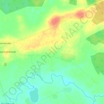Ермолово地形图、海拔、地势