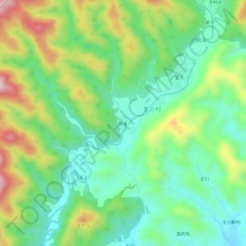 伏溪地形图、海拔、地势