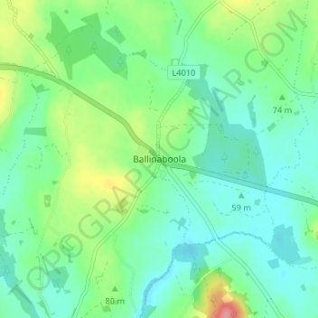 Ballinaboola地形图、海拔、地势