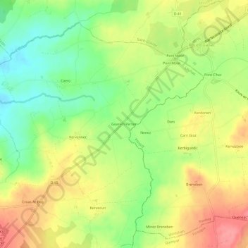 Goarem Person地形图、海拔、地势
