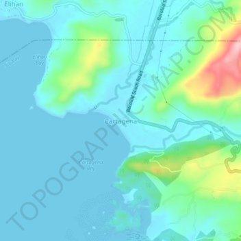 Cartagena地形图、海拔、地势