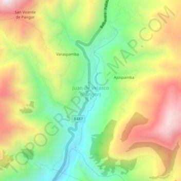 Juan de Velasco (Pangor)地形图、海拔、地势