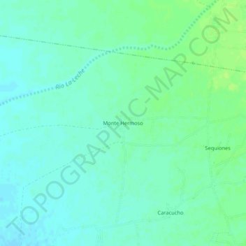 Monte Hermoso地形图、海拔、地势