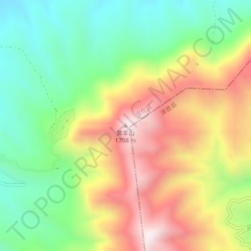 黄羊山地形图、海拔、地势