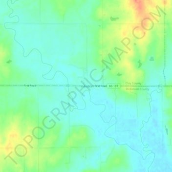 Industry地形图、海拔、地势