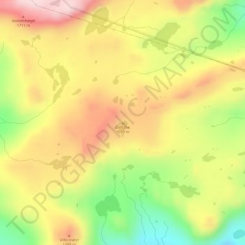 Galdane地形图、海拔、地势