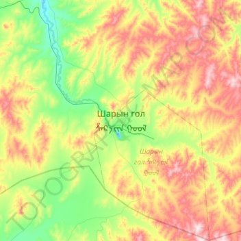 夏林郭勒地形图、海拔、地势