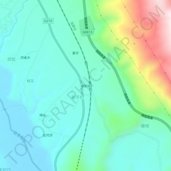 塘安培地形图、海拔、地势