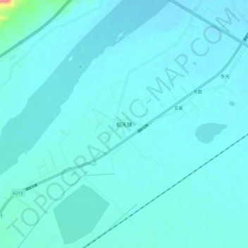 航天镇地形图、海拔、地势