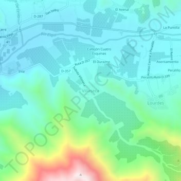 Villaseca地形图、海拔、地势