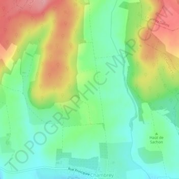 La Grande Reine地形图、海拔、地势