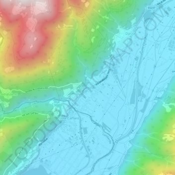 Lodrone地形图、海拔、地势