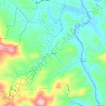 Orion地形图、海拔、地势