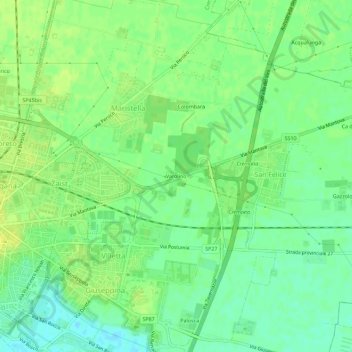 Varolino地形图、海拔、地势
