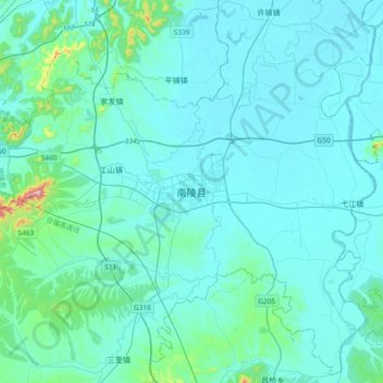 南陵县地形图、海拔、地势
