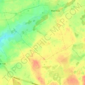 Die Vierzehner地形图、海拔、地势