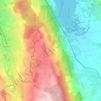 Grüt地形图、海拔、地势
