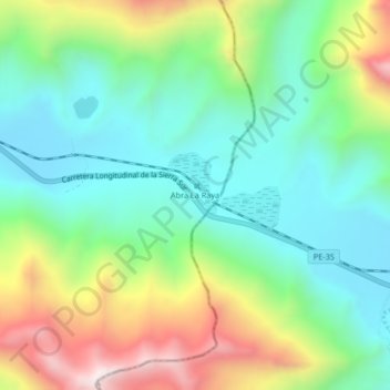 Abra La Raya地形图、海拔、地势