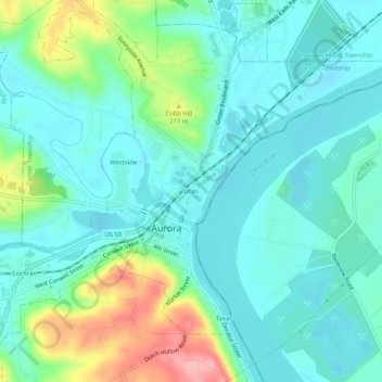 Utah地形图、海拔、地势
