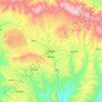 化隆县地形图、海拔、地势